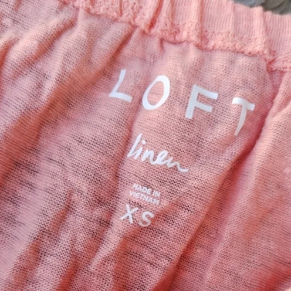 LOFT Pink Puff Sleeve Crop Blouse - Picture 3 of 7